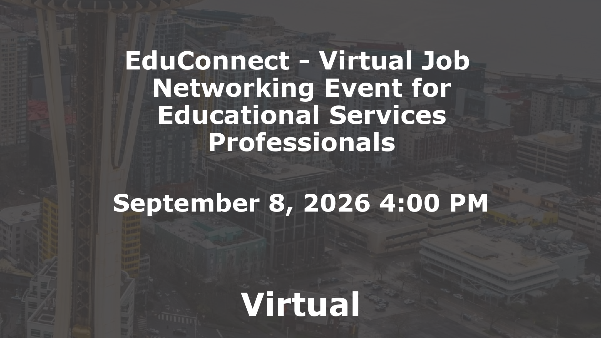 EduConnect - Virtual Job  Networking Event for Educational Services Professionals event image